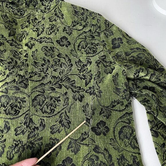 Vintage Chenille Floral Tapestry Women's Short Jacket Boho Maximalist Size M/L - Picture 9 of 10